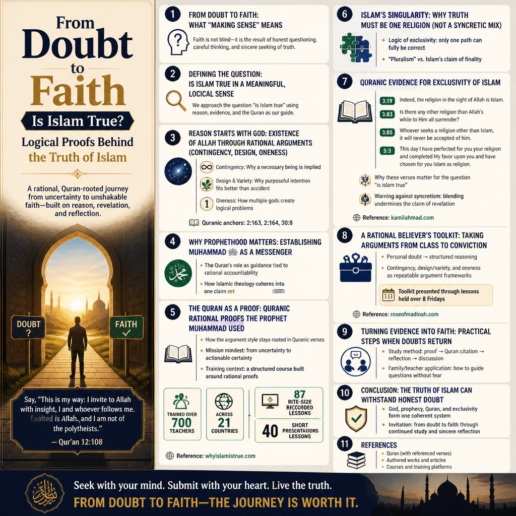 From Doubt to Faith: Is Islam True? Logical Proofs Behind the Truth of Islam + (infograph)
