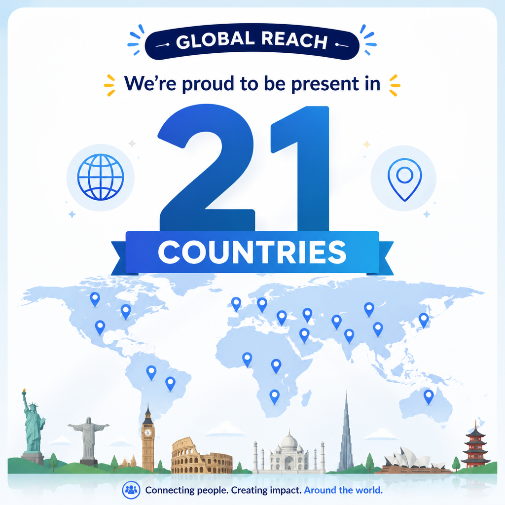 Reported course reach: countries