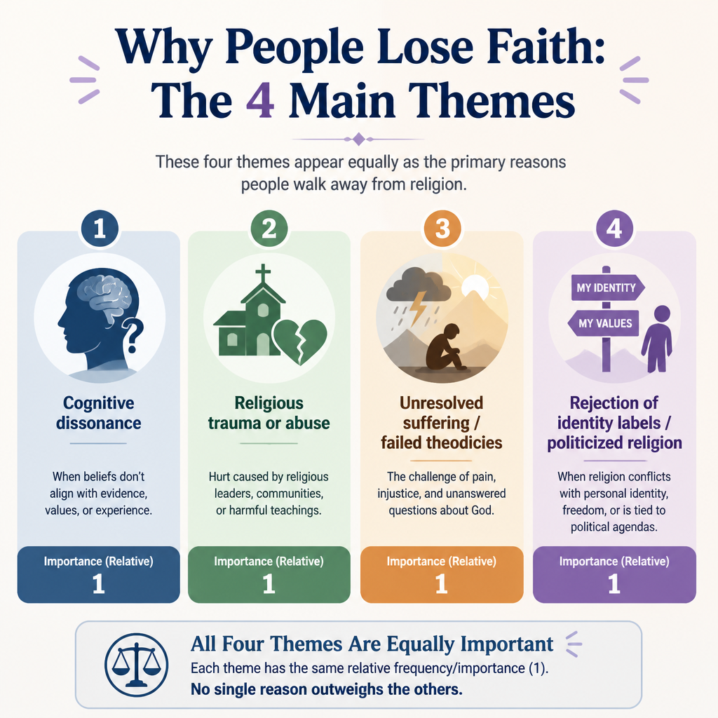 Atheism reasons clusters (themes mentioned)