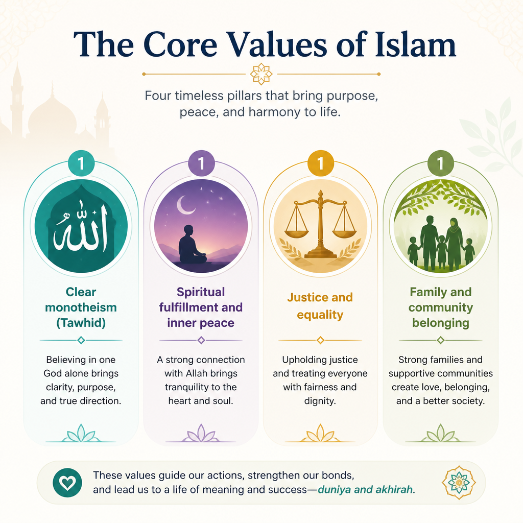 Common reasons/themes people cite for converting to Islam