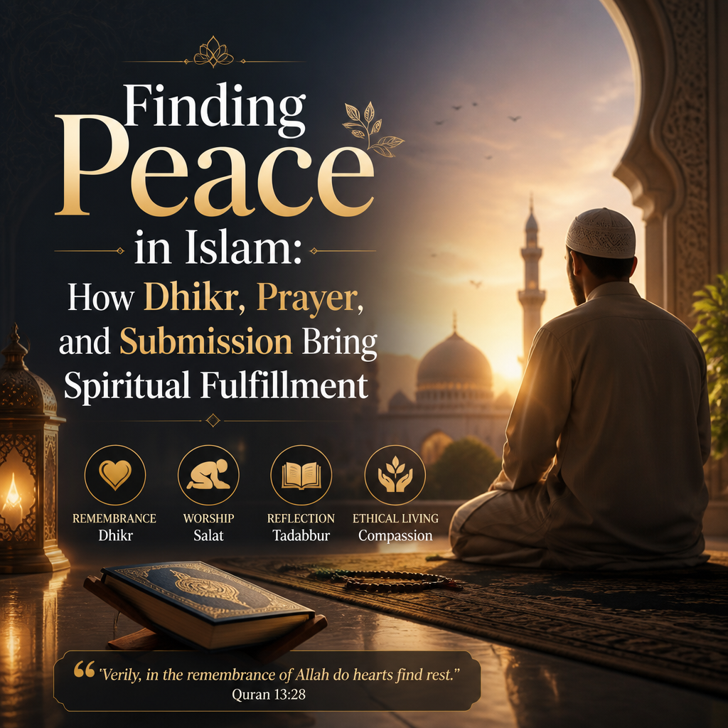 Finding Peace in Islam: How Dhikr, Prayer, and Submission Bring Spiritual Fulfillment + (banner)