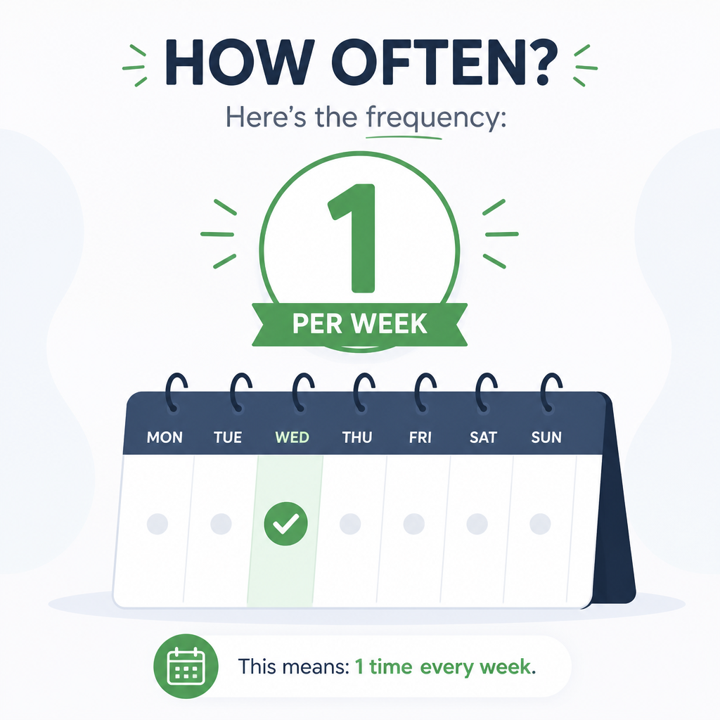 Frequency of weekly practical steps