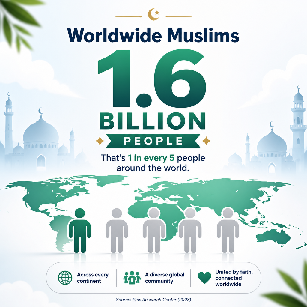 Global Muslim population share