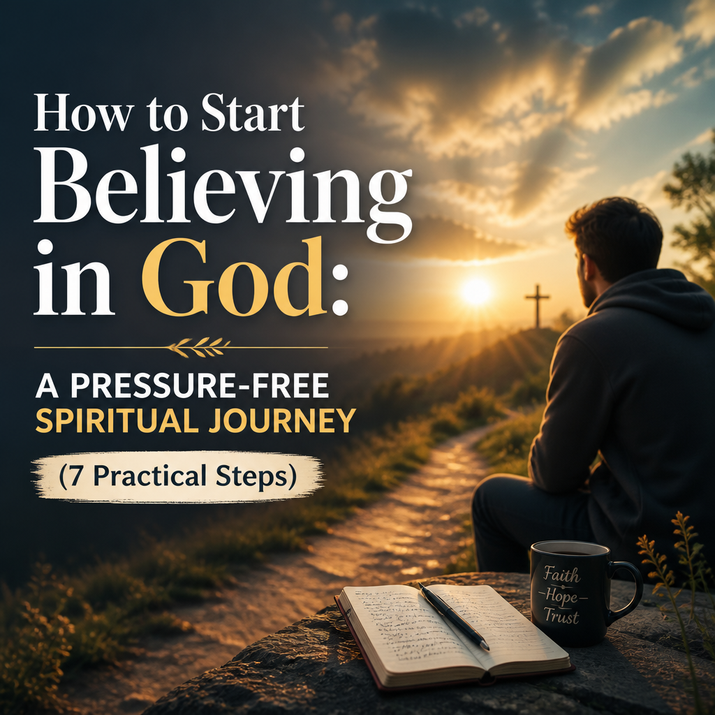 How to Start Believing in God: A Pressure-Free Spiritual Journey (7 Practical Steps) + (banner)