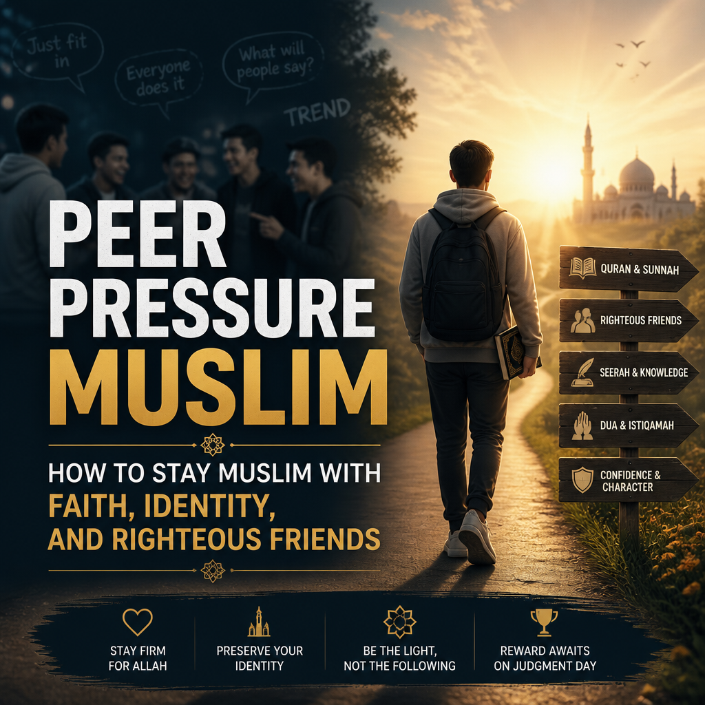 Peer Pressure Muslim: How to Stay Muslim with Faith, Identity, and Righteous Friends + (banner)