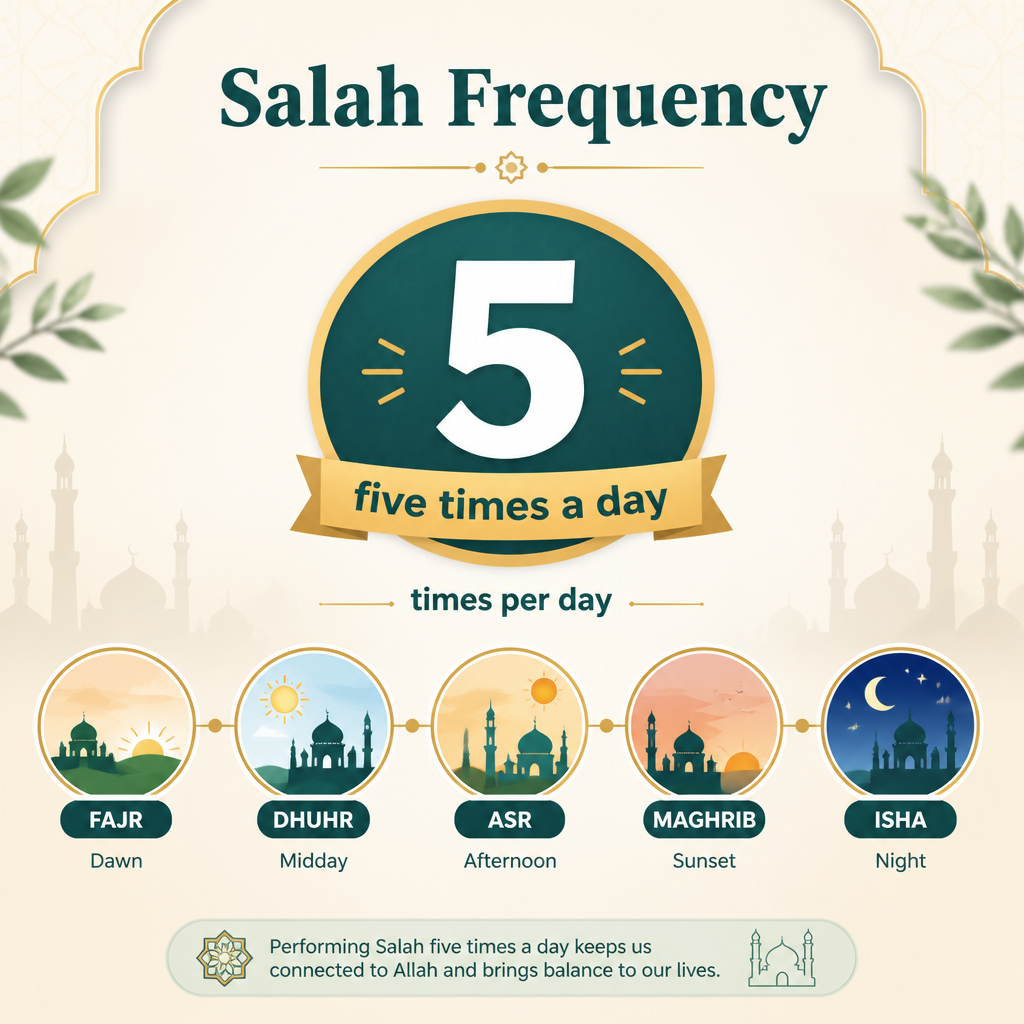 Priority frequency of Salah in a day