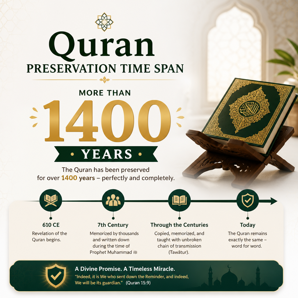 Quran preservation duration (years)