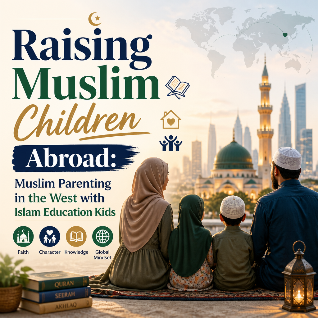 Raising Muslim Children Abroad: Muslim Parenting in the West with Islam Education Kids + (banner)