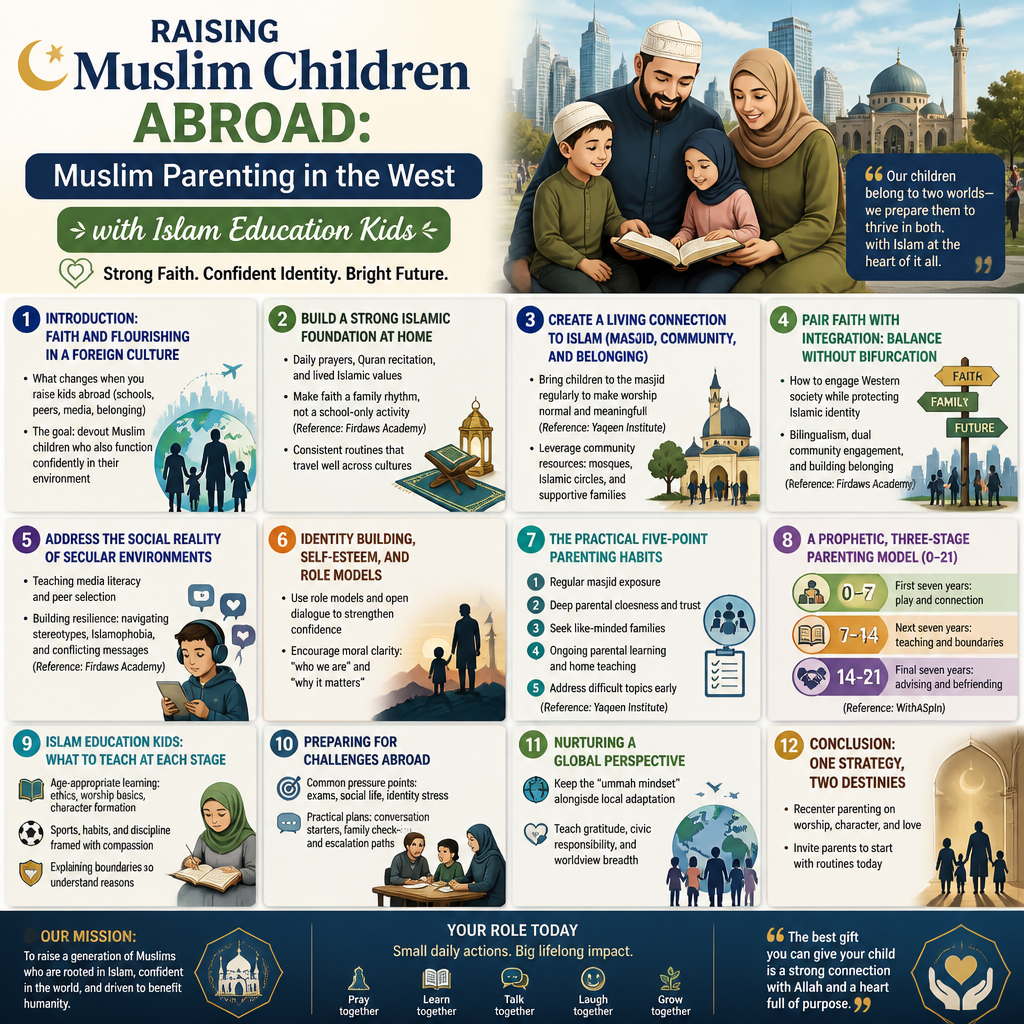 Raising Muslim Children Abroad: Muslim Parenting in the West with Islam Education Kids + (infograph)