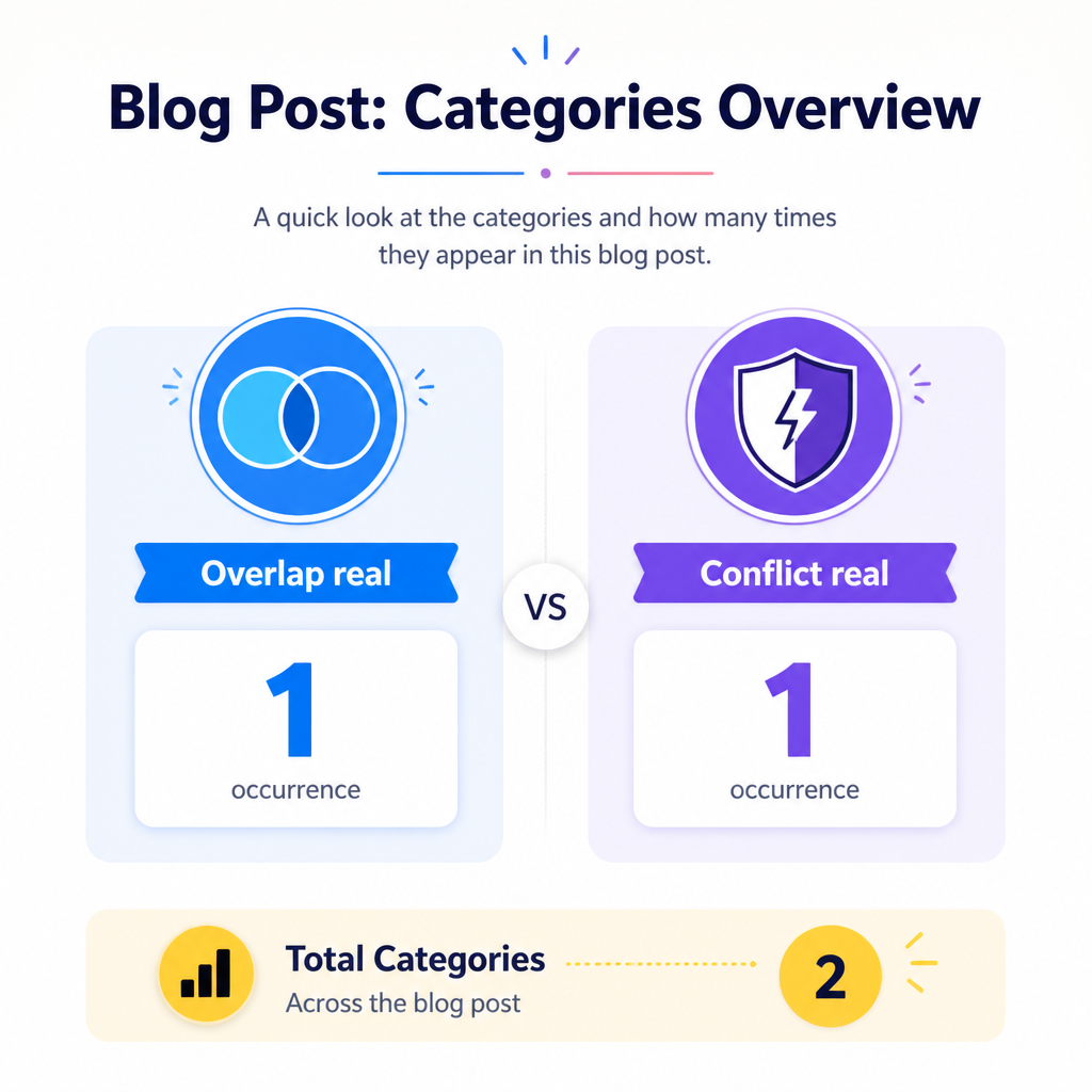 Types of value overlap and conflict mentioned