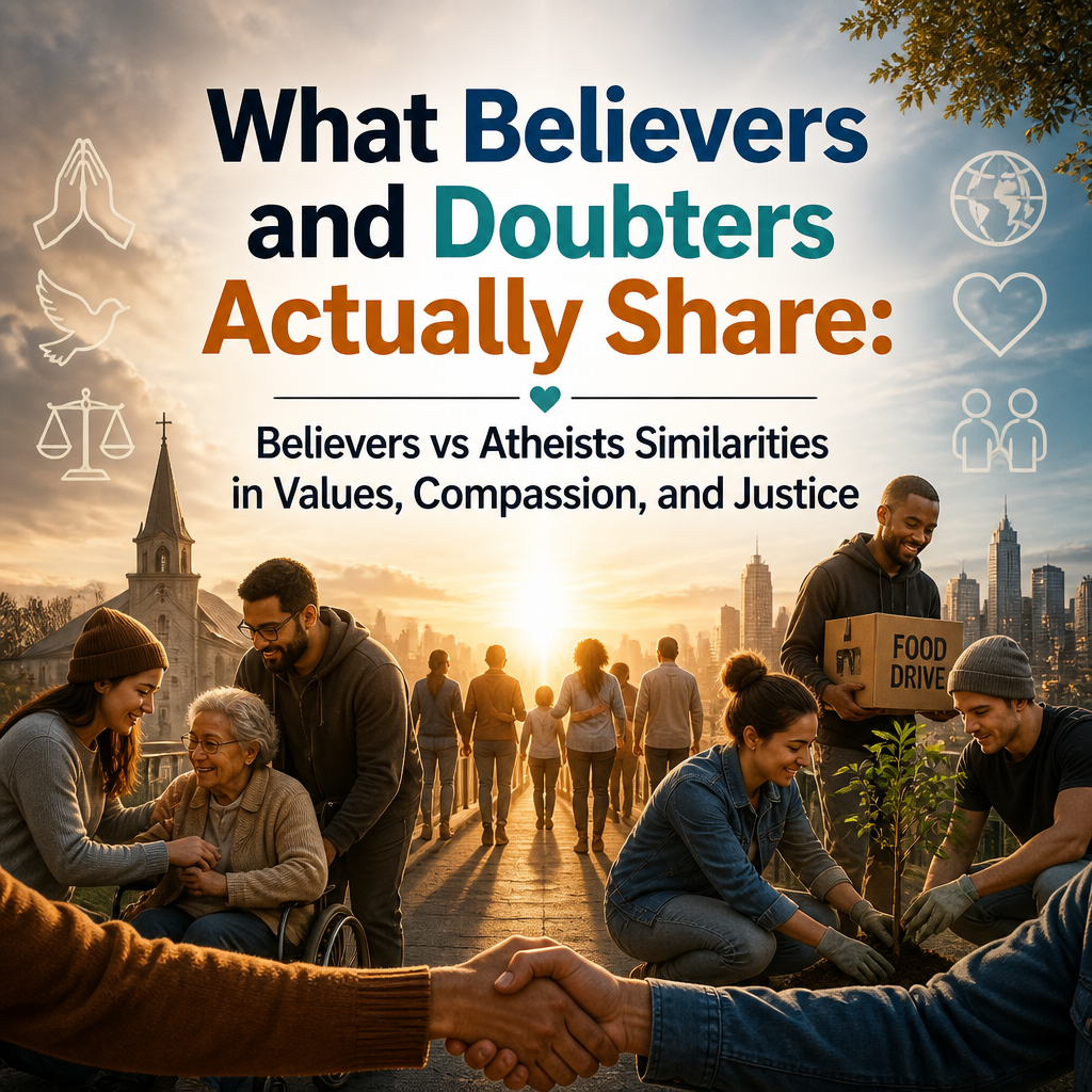 What Believers and Doubters Actually Share: Believers vs Atheists Similarities in Values, Compassion, and Justice banner