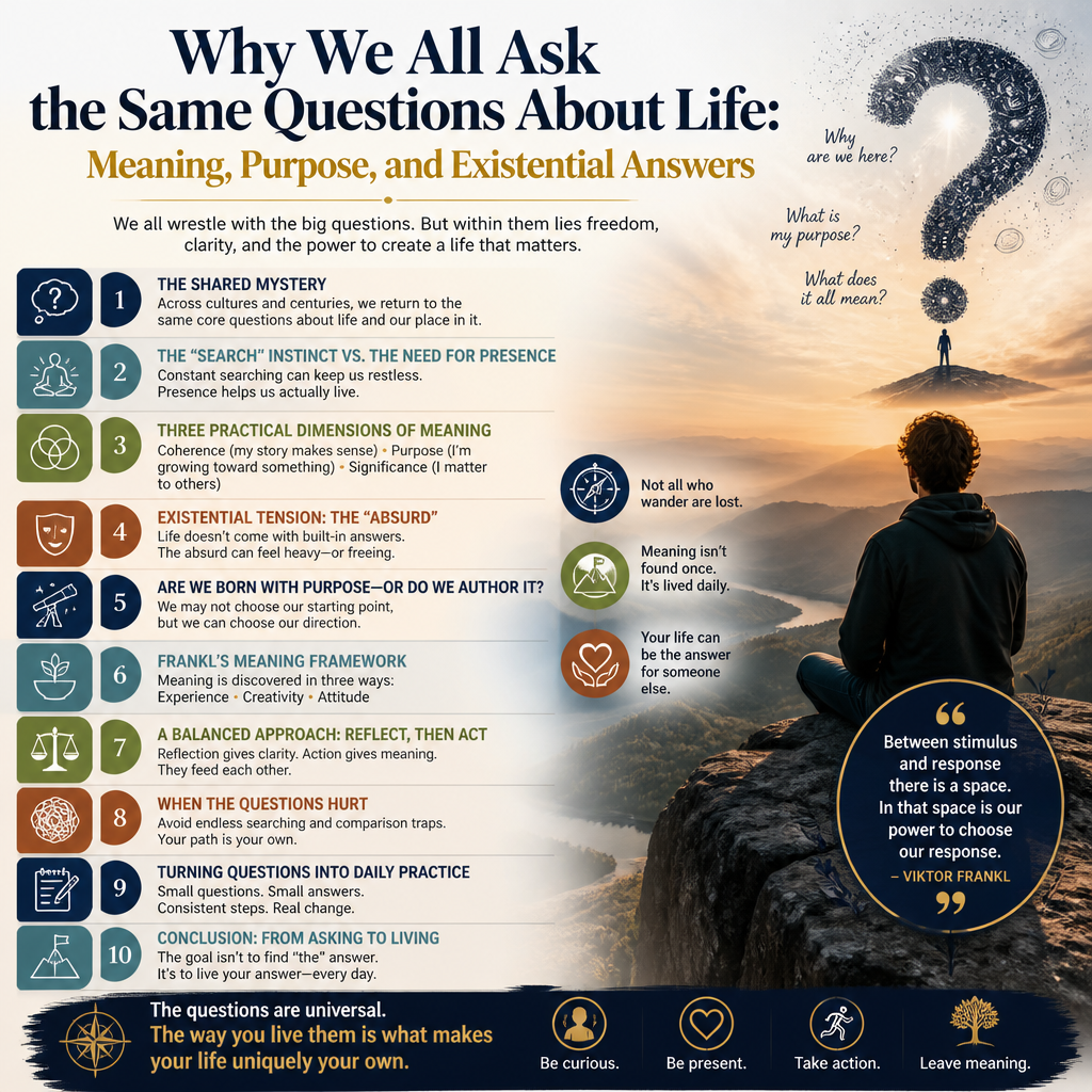 Why We All Ask the Same Questions About Life: Meaning, Purpose, and Existential Answers + (infograph)